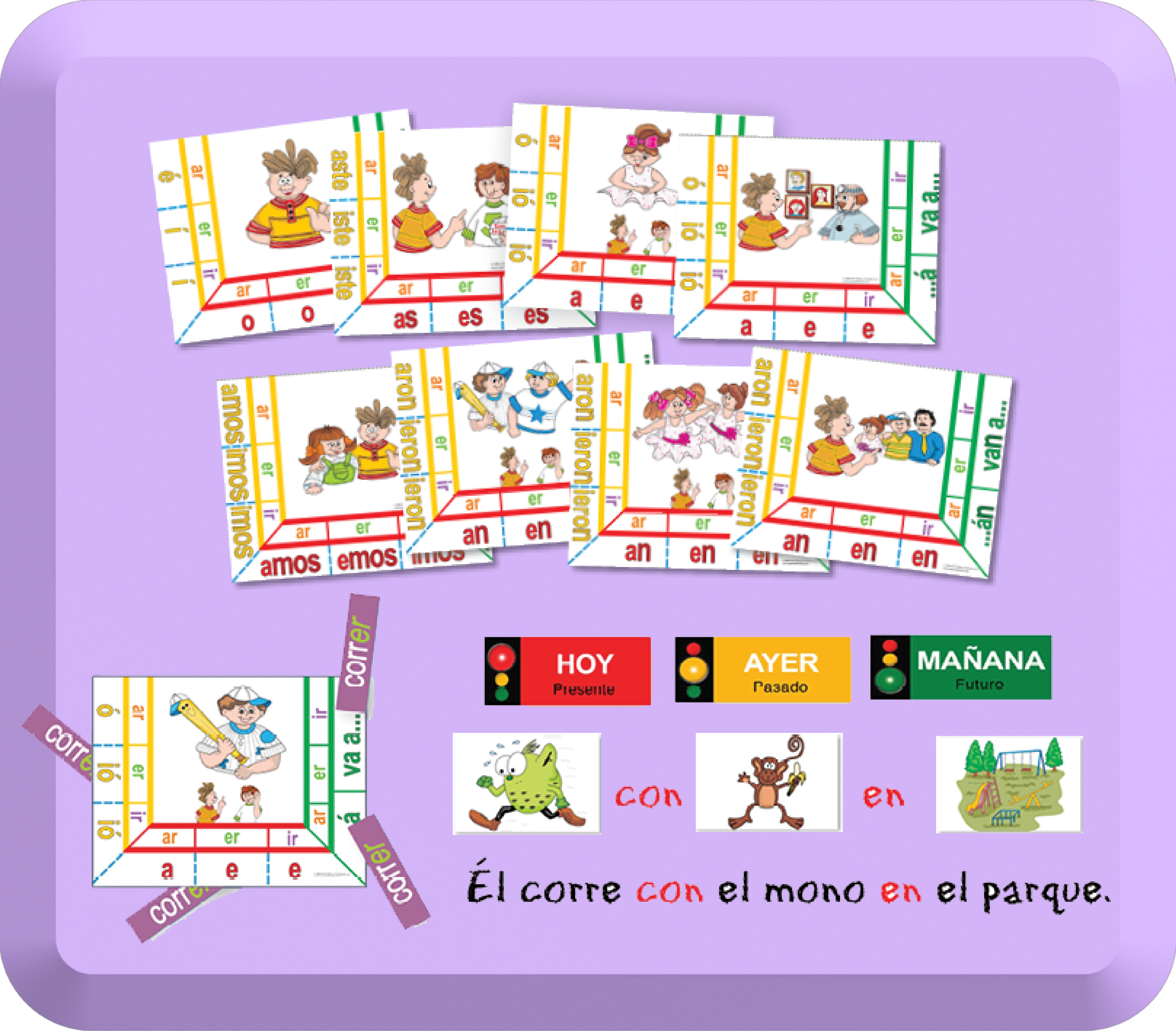 9 Mini Personal Pronoun Conjugation Cards_HS Button