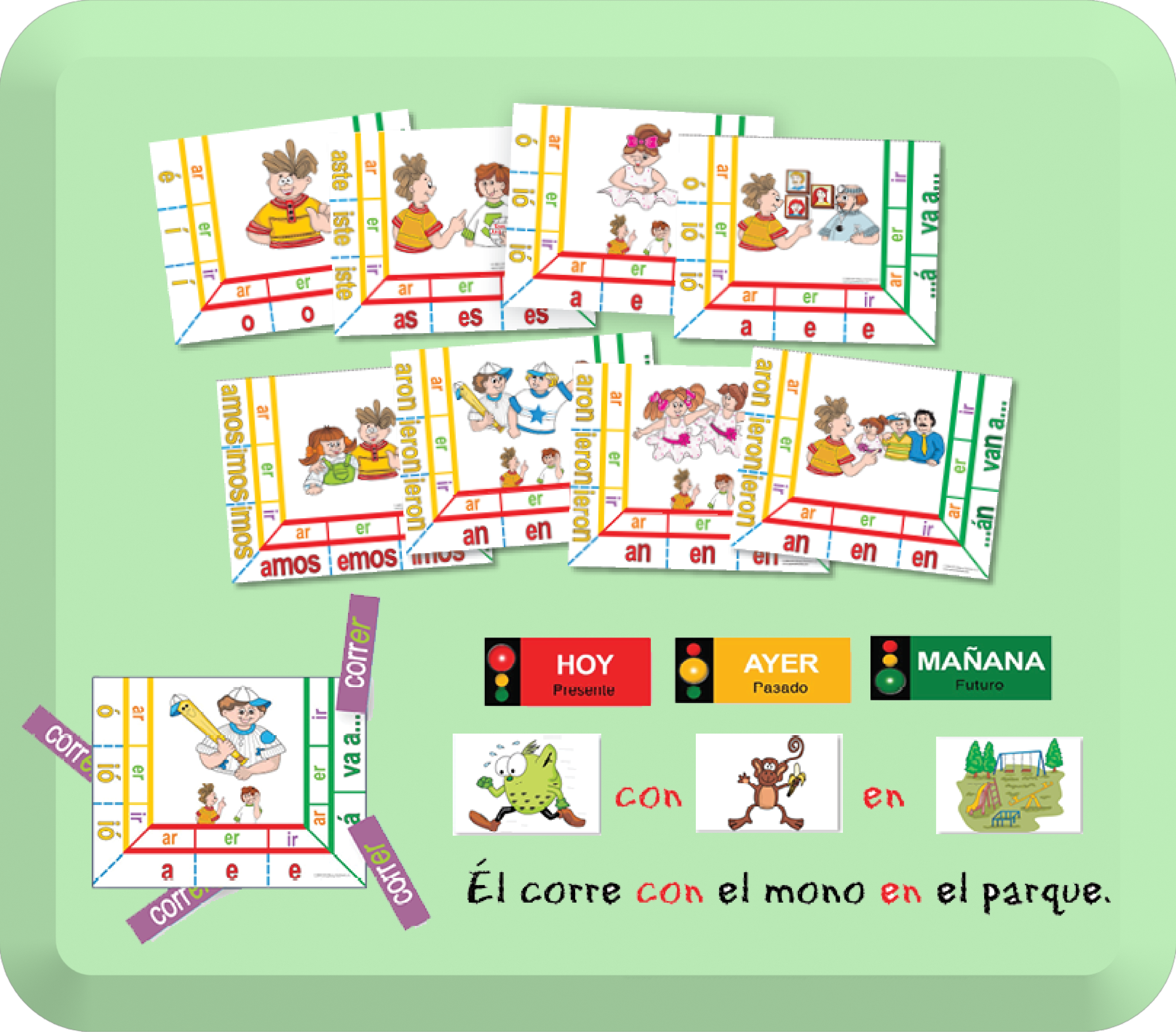 9 Mini Personal Pronoun Conjugation Cards_S Button