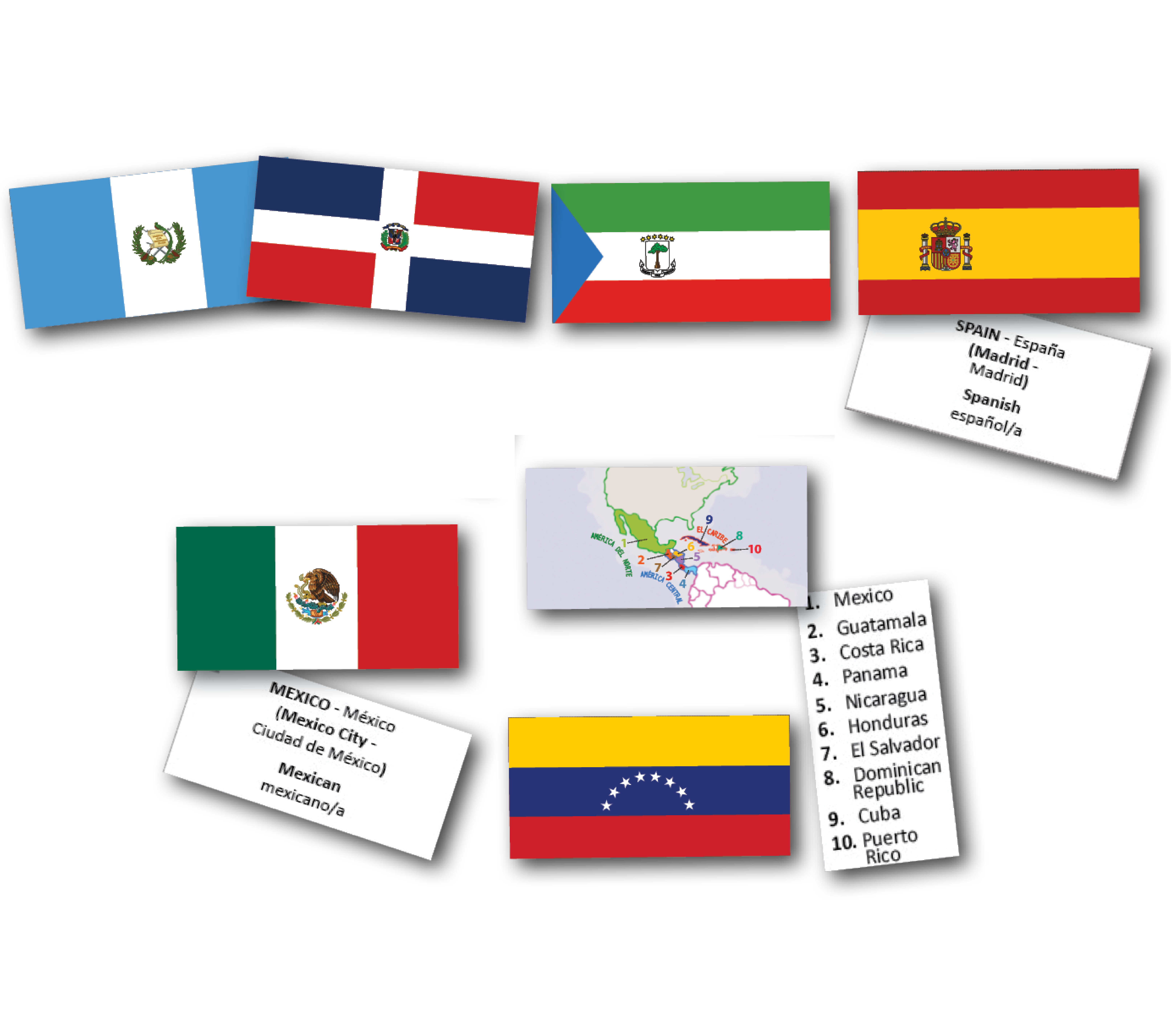 21 Mini Flag Cards (Set of 2)
