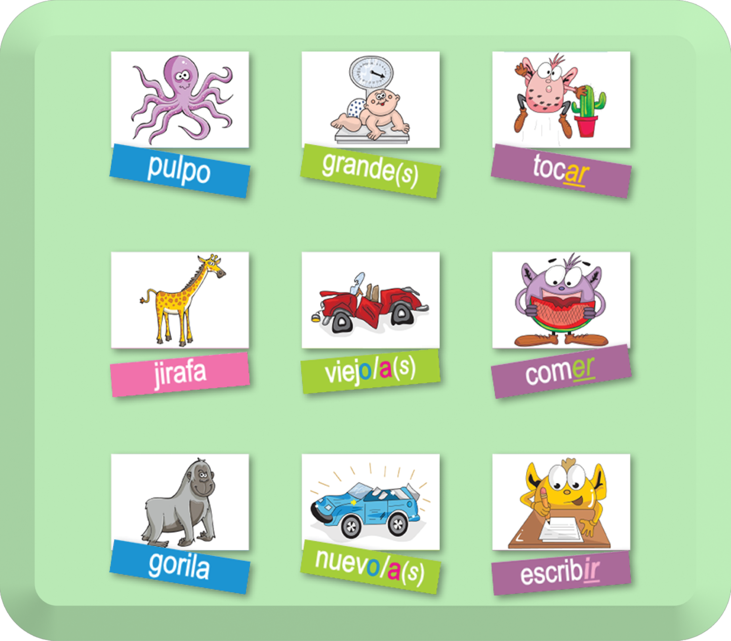 School Lg Picture Word Cards